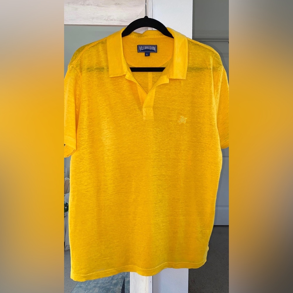 Vilebrequin Men’s Linen Polo | Sz L